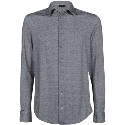 Gemustertes Langarmshirt , Herren, Größe: XL - Emporio Armani - Modalova