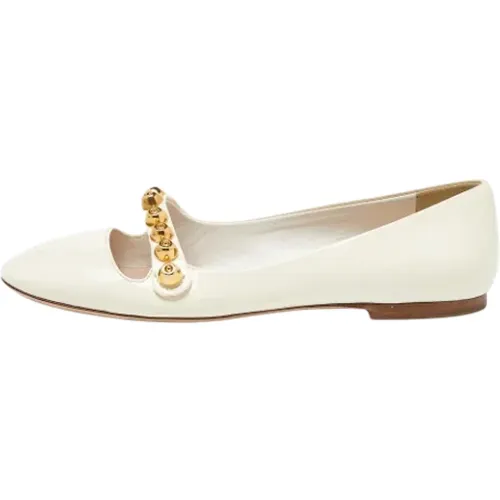 Pre-owned Leather flats , female, Sizes: 3 UK - Miu Miu Pre-owned - Modalova