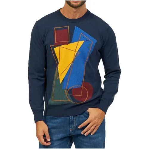 Pullover mit geometrischem Muster und Rundhalsausschnitt , Herren, Größe: XL - Harmont & Blaine - Modalova