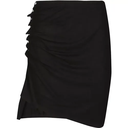 Asymmetric Mini Skirt , female, Sizes: S, XS - Paco Rabanne - Modalova