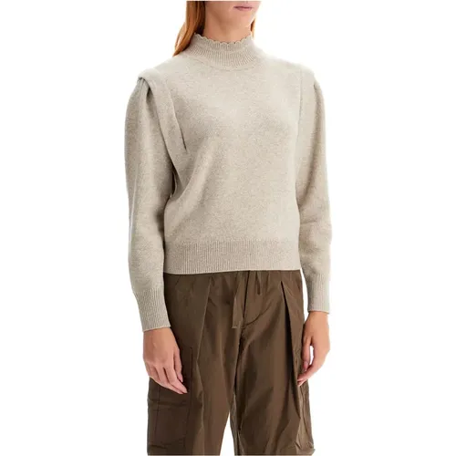 Pullover mit gewelltem Rollkragen und Klappendetails , Damen, Größe: S - Isabel Marant Étoile - Modalova