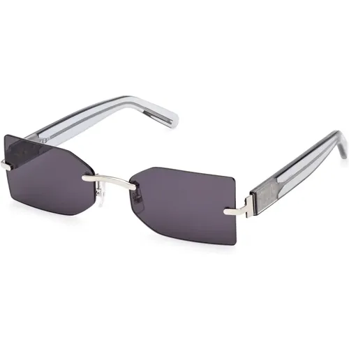 Rechteckige Sonnenbrille Silber Transparent - Gcds - Modalova