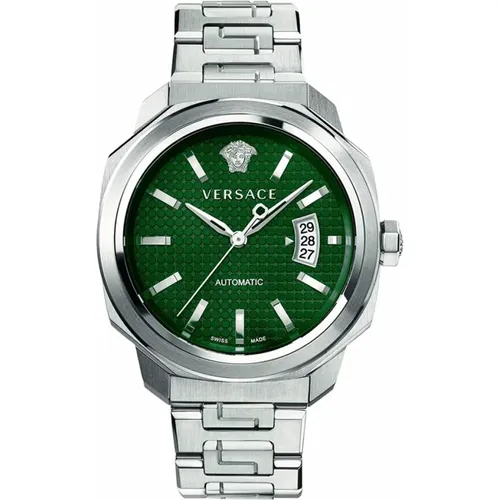 Automatic Watch Dylos Green Dial , male, Sizes: ONE SIZE - Versace - Modalova