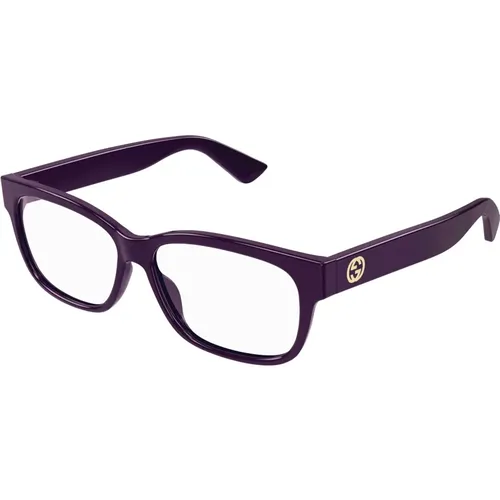 Burgundy Eyewear Frames , unisex, Sizes: 55 MM - Gucci - Modalova