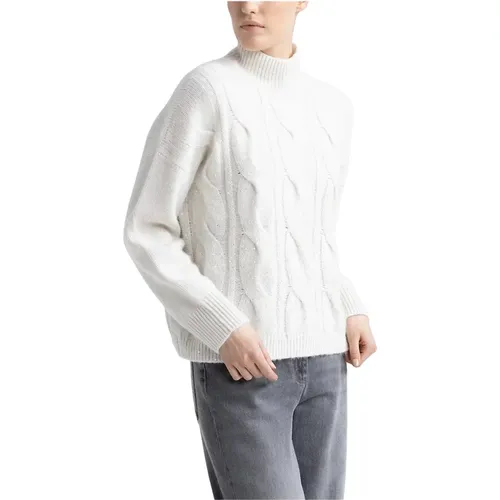 Wolle, Seide, Kaschmir, Alpaka Pullover , Damen, Größe: M - PESERICO - Modalova