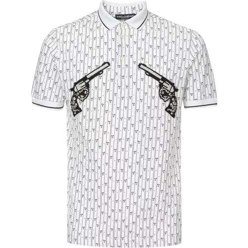 Weißes Baumwoll-Poloshirt - Dolce & Gabbana - Modalova