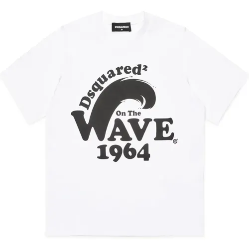 T-Shirt mit Wave 1964 Grafik - Dsquared2 - Modalova