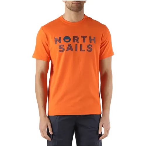 Cotton Logo T-shirt , male, Sizes: M, 2XL, L - North Sails - Modalova