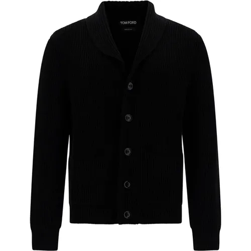 Sweaters - McQueen Cardigan Merino and Lana , male, Sizes: XL, L, S, 2XL - Tom Ford - Modalova