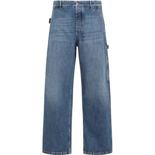 Blaue Cargo Denim Jeans - Bottega Veneta - Modalova