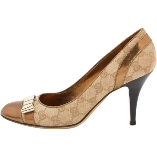 Pre-owned Canvas heels , female, Sizes: 6 UK - Gucci Vintage - Modalova