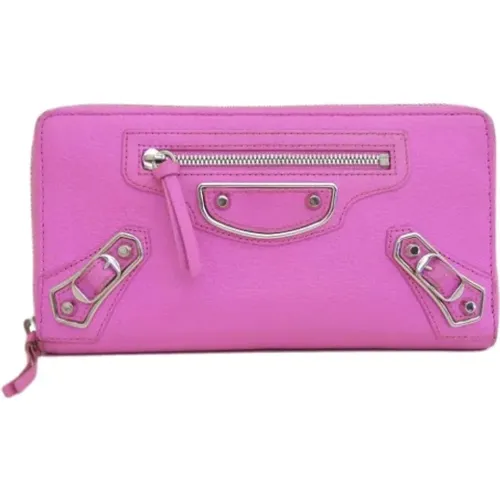 Gebrauchte rosa Lederbrieftasche - Balenciaga Vintage - Modalova