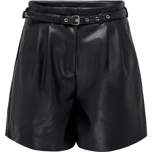 Faux Leather Bermuda Shorts , Damen, Größe: XS - Only - Modalova