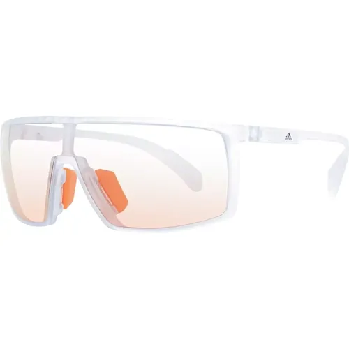 Weiße Unisex Sonnenbrille mit Blauen Gläsern - Adidas - Modalova