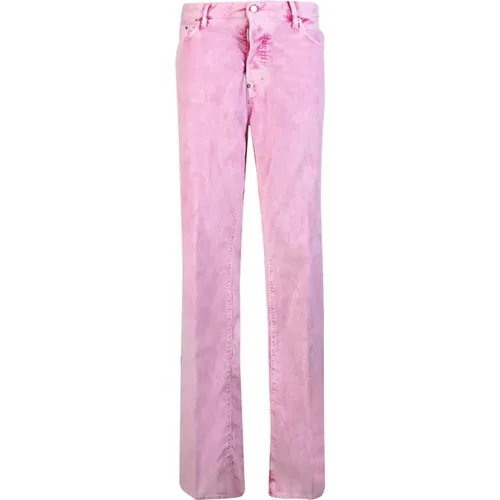Rosa Samt Cord Jeans für Herren - Dsquared2 - Modalova