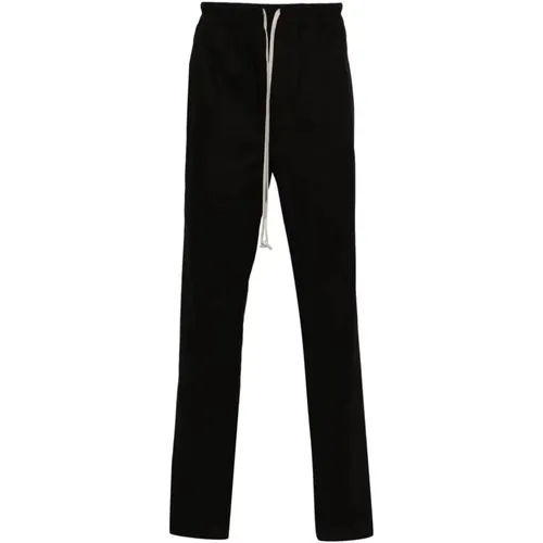 Cotton Trousers, Elastic Waist, Slim Fit , male, Sizes: L, M, 2XL - Rick Owens - Modalova