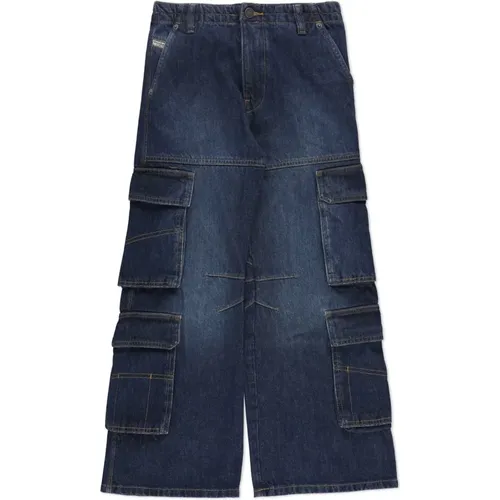 Blaue Kinder Cargo Jeans für Mädchen - Diesel - Modalova