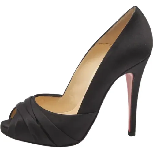Pre-owned Satin heels , female, Sizes: 2 1/2 UK - Christian Louboutin Pre-owned - Modalova