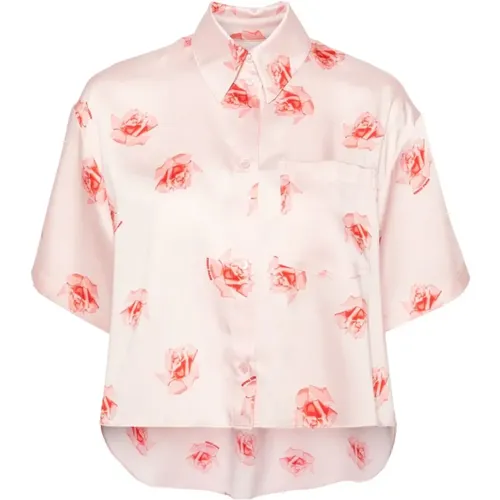 Shirt mit Rosenmuster und Tasche , Damen, Größe: M - Kenzo - Modalova