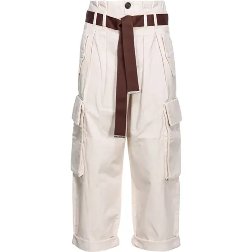 Dyed Pantalone in Latte , female, Sizes: XS, 2XS - pinko - Modalova