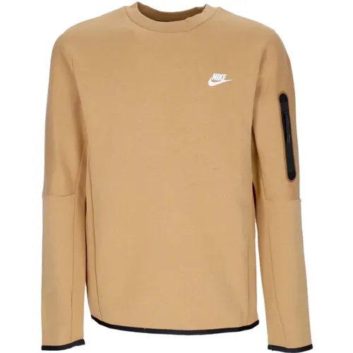 Tech Fleece Crewneck Sweatshirt Elemental Gold , Herren, Größe: XL - Nike - Modalova