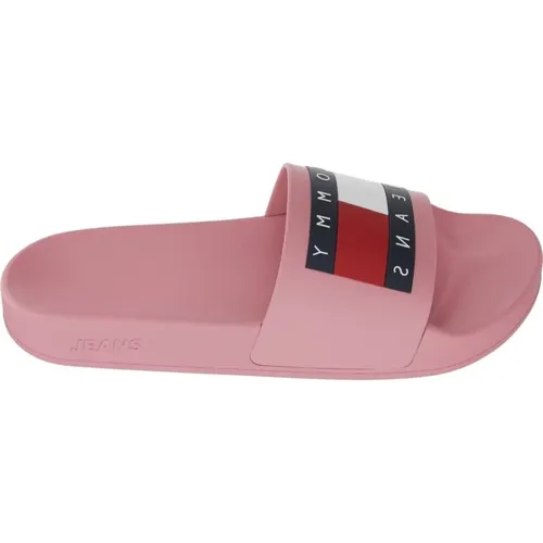 Flag Pool Slides Flip Flops , female, Sizes: 8 UK, 6 UK, 7 UK, 5 UK, 4 UK, 3 UK - Tommy Jeans - Modalova