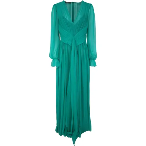 Chiffon Long Dress , female, Sizes: S - alberta ferretti - Modalova