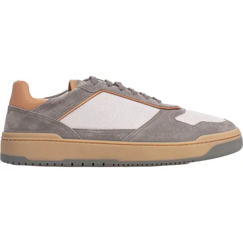 Basket Sneakers in Techno Fabric and Suede , male, Sizes: 10 UK, 8 UK, 9 1/2 UK, 9 UK - BRUNELLO CUCINELLI - Modalova