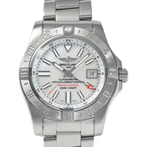 Pre-owned Stainless Steel watches , male, Sizes: ONE SIZE - Breitling Pre-owned - Modalova