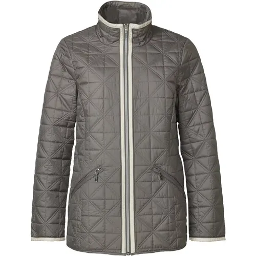 Quilted Ghita Jacket Taupe , female, Sizes: 3XL, L, 2XL, S - Danwear - Modalova