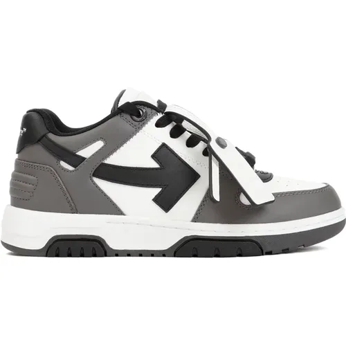 Graue Ledersneaker Stilvolles Design - Off White - Modalova