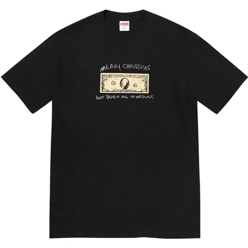 Schwarzes Spend It Tee Limited Edition , Herren, Größe: L - Supreme - Modalova