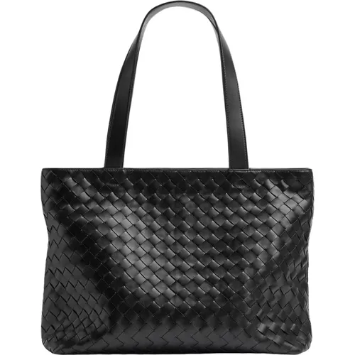 Intrecciato Leather Tote Bag , male, Sizes: ONE SIZE - Bottega Veneta - Modalova