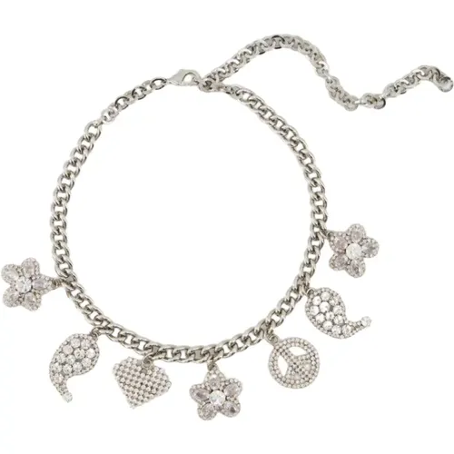 Chainecklace With Crystal Charms , Damen, Größe: ONE Size - Alessandra Rich - Modalova