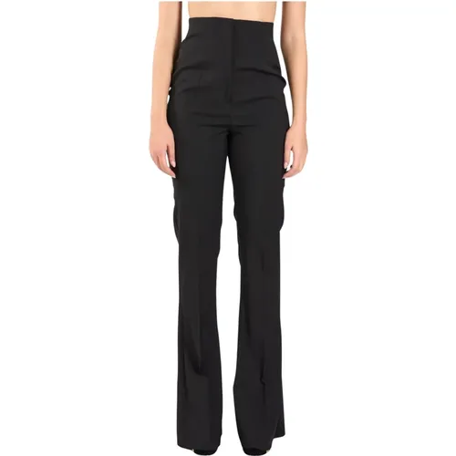 High-waisted flare wool trousers , female, Sizes: S, L, M - SPORTMAX - Modalova