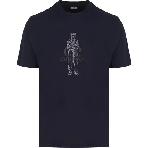 British Sailor Graphic T-Shirt Navy , male, Sizes: XL - C.P. Company - Modalova