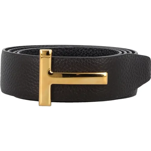 Reversible T Buckle Leather Belt , male, Sizes: 100 CM - Tom Ford - Modalova