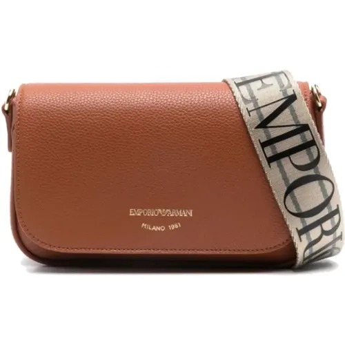 Mini Tasche mit verstellbarem Riemen und Logo-Beschriftung , Damen, Größe: ONE Size - Emporio Armani - Modalova