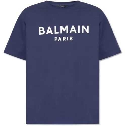 Stylisches T-Shirt für Männer , Herren, Größe: L - Balmain - Modalova