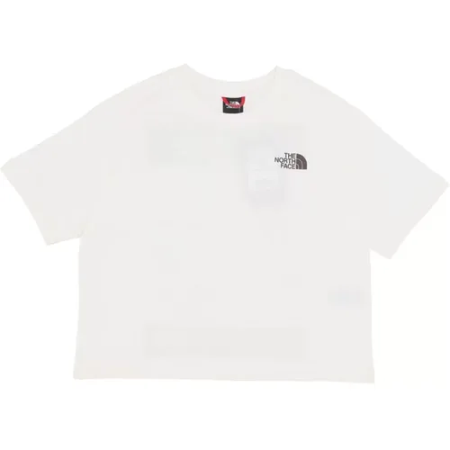 Cropped Nuptse Face Tee Gardenia - The North Face - Modalova