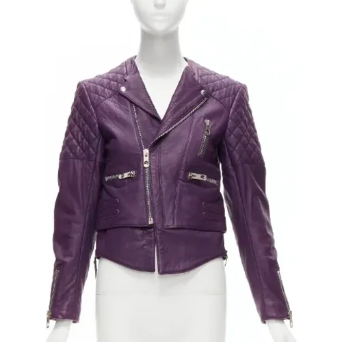 Pre-owned Leather outerwear , female, Sizes: 3XL/4XL - Balenciaga Vintage - Modalova