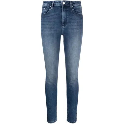 Blaue Slim-Fit Gerades Jeans , Damen, Größe: W27 - Karl Lagerfeld - Modalova