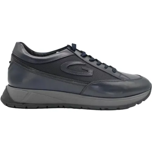 Blue Low Top Sneakers , male, Sizes: 9 UK, 10 UK, 11 UK, 6 UK, 8 UK - Alberto Guardiani - Modalova