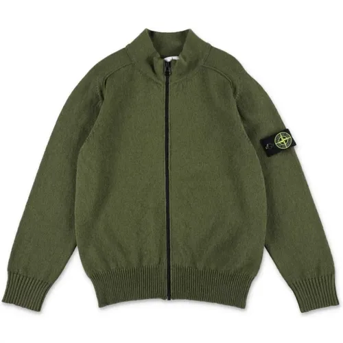 Kinder Oliv Pullover Leichte Baumwolljacke - Stone Island - Modalova