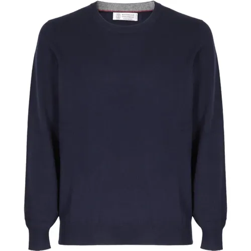 Cashmere Crewneck Sweater , male, Sizes: 3XL, XL, 2XL - BRUNELLO CUCINELLI - Modalova