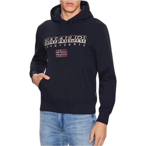 Stylischer Herren Hoodie , Herren, Größe: L - Napapijri - Modalova