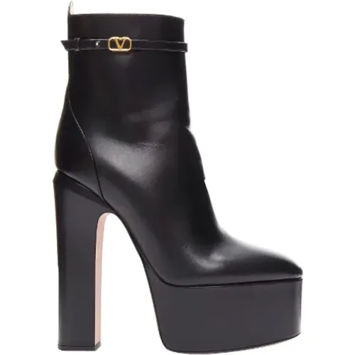 Pre-owned Leather boots , female, Sizes: 6 1/2 UK - Valentino Vintage - Modalova
