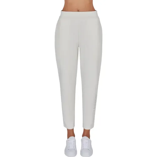 Weiße Joggerhose mit Wellenlogo , Damen, Größe: XS - Armani Exchange - Modalova