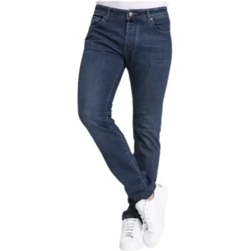 Slim Fit Dunkelblaue Jeans - Jacob Cohën - Modalova