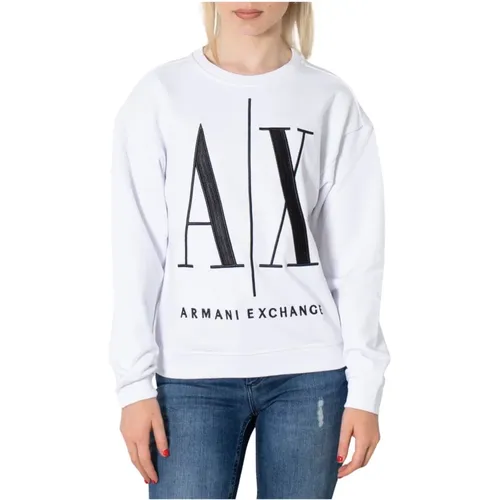 Print Sweatshirt Spring/Summer Women , female, Sizes: L, S, M - Armani Exchange - Modalova